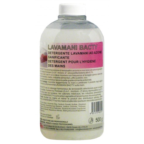 Kemika - Lavamani B, detergente lavamani igienizzante (15 x 500 ml + 15 pompette)