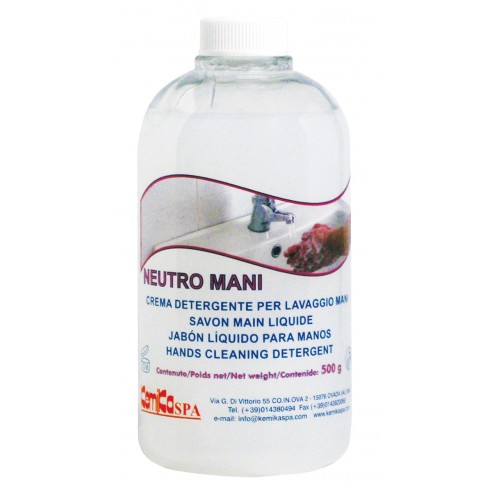 Kemika - Neutro mani, detergente lavamani (15 x 500 ml + 15 pompette)