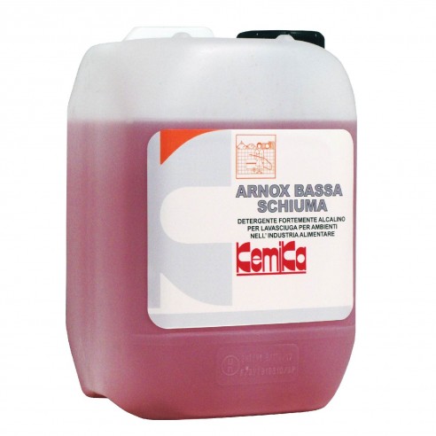 Kemika - Arnox Bassa Schiuma, detergente fortemente alcalino per lavasciuga (2 x 5 chili)