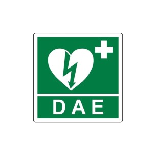 PVS - Cartello frontale DAE-AED per Defibrillatore 34 x 36 cm