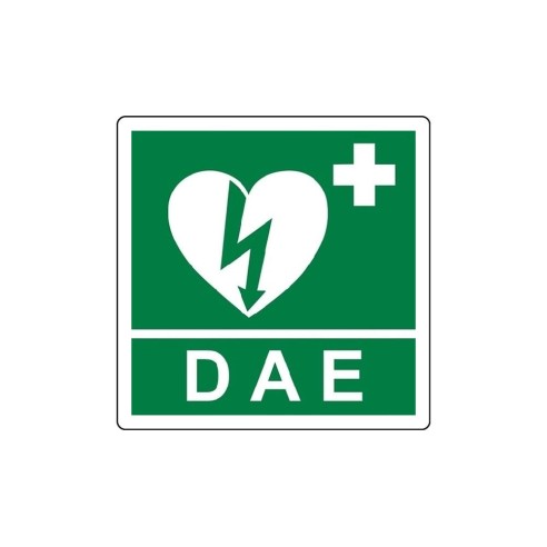 PVS - Cartello frontale DAE-AED per Defibrillatore 34 x 36 cm