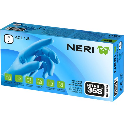 Neri Safety - Nitrile 35S, guanti senza polvere...