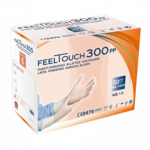 Rays - Feeltouch 300 PP, guanti chirurgici in lattice con...