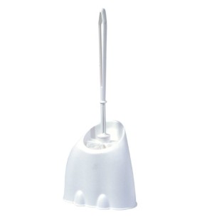 Bronzo - Portascopino Angolare, completo in resina bianca