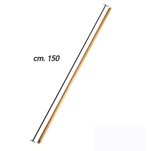 Euroscope - Manico in Legno Naturale (150 cm - Ø 21 mm)