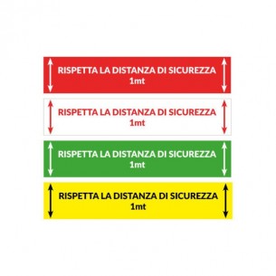 Adesivo calpestabile - Rispetta Distanza di Sicurezza 100x20 cm